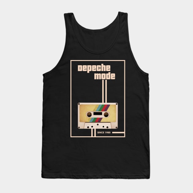 Depeche Mode Music Retro Cassette Tape Tank Top by Computer Science